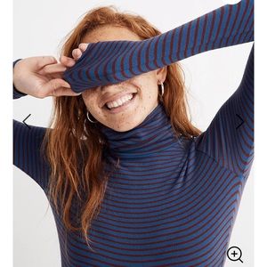 Madewell Striped Turtleneck Bodysuit